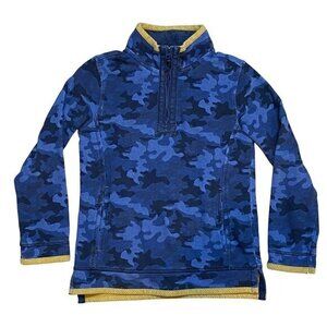 FatFace‎ Young Crew Boys Camo Sweater 9/10 Blue & Yellow Cotton Blend